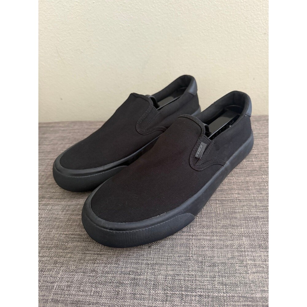 Women’s Lugz Clipper Slip On Black Canvas Shoes Size 9